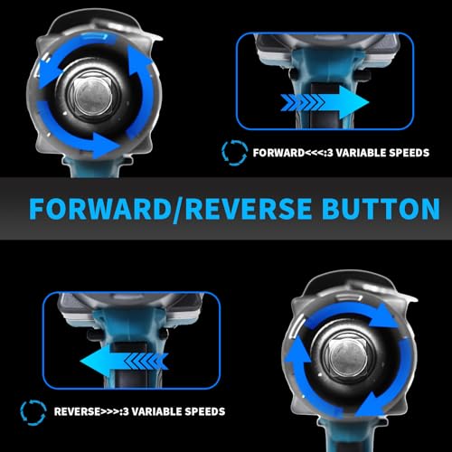 Cordless Impact Wrench Kit, 20V MAX 3/4 Impact Gun, 1474Ft-lbs(2000N.m) Brushless Impact Wrenches, Power Wrench with 6-Mode Speed, 2x4.0Ah Batteries Cordless Impact Driver for Car/Mower