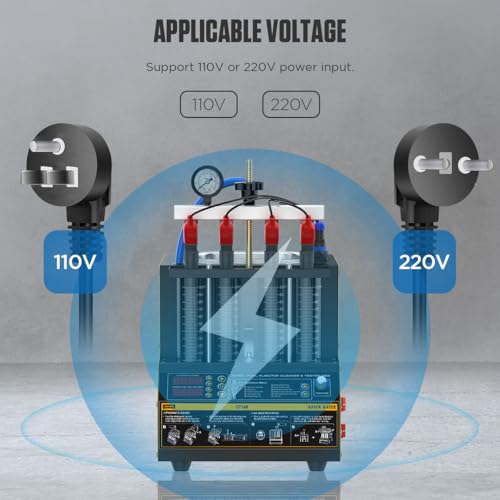 AUTOOL Automotive Motorcycle 4 Cylinder Ultrasonic Wave Injector Cleaner Petrol Injection Tester Cleaning Kit Tester