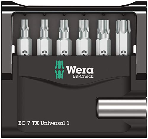Wera 073404 6 Piece Professional Torx TX10-TX40 Mini Bit Check,5073404001
