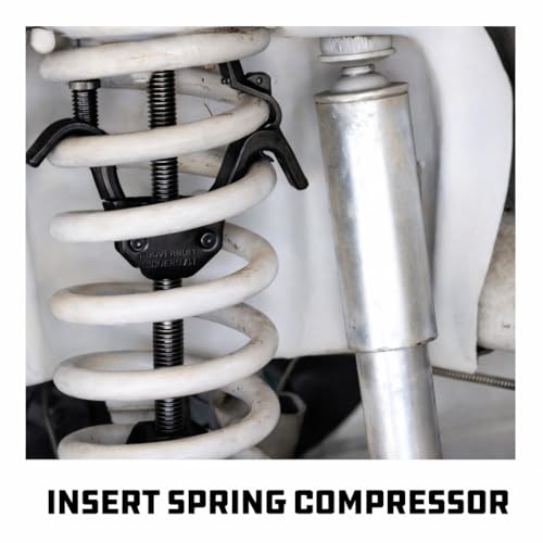 Powerbuilt Strut Coil Spring Compressor Tool Kit, Compress, Remove and Install Vehicle Strut and Coil Springs Set for Vehicles, Storage Case 648628, Black