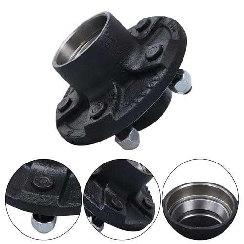 2 Sets 5-Lug 4.75 Trailer Wheel Hub with Bearings Kit for 3500Lb #84 Spindle