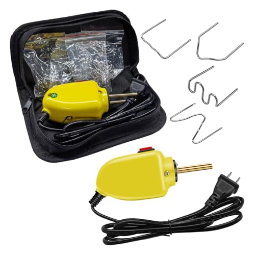 100W Portable Plastic Welder Kit, 110V Repair Welder Soldering Kit with LED Light, 200 PCS 4 Types Hot Staples Welding Gun for Car Bumper Crack Kayak, A Great Automotive Tool for Mechanics