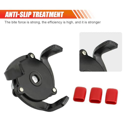 Universal Oil Filter Wrench Tool - Adjustable 3 Jaw Oil Filter Removal Tool with 1/2'' Adapter 3/8'' Square Drive Socket - Heavy Duty One Way Change Tool Set for 2-3/8" to 3-7/8" Filters
