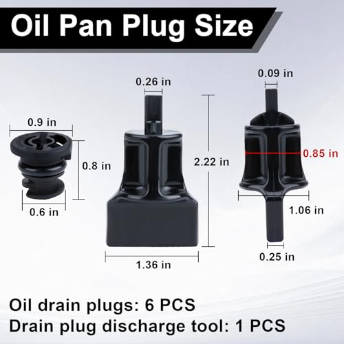 6 PCS Oil Drain Plug, Engine Oil Drain Plug No Leak with Oil Drain Plug Removal Tool | Replacement OEM 06L103801 Compatible with Audi A3 A4 A5 A6 B9 Q5 Q7