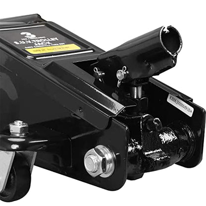 Torin AT83006B Hydraulic Trolley Service/Floor Jack with Extra Saddle (Fits: SUVs and Extended Height Trucks): 3 Ton (6,000 lb) Capacity, Black - size: 3 Ton (6,000 LBs)