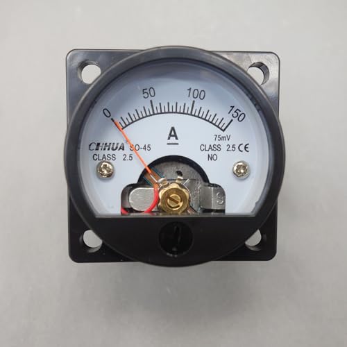 1PC NEW DC 0-150A Analog Ammeter Panel AMP Current Meter SO45 Cutout 45mm with 150A/75mv Shunt