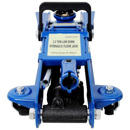Low Profile Floor Jack 2.5 Ton, Single Piston Hydraulic Racing Jack with 3.5" to 14.5" Lift Range, Steel Garage Jack for Cars Trucks SUVs