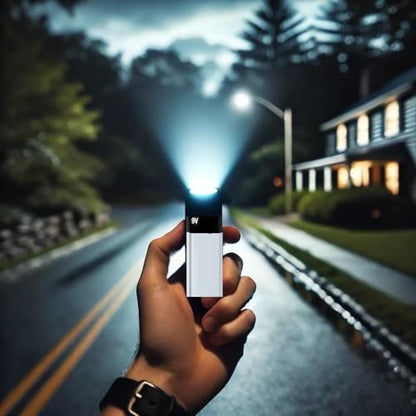 IN SELECT 9 Volt Small Pocket Led Mini Flashlight -High Lumens Compact Portable Emergency Light Multi Mode Handheld Flashlight Light for Camping Hiking and Outdoor Use (2Pack,Battery not Included)