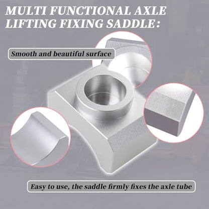 Jack Axle Adapter Lifting Saddle Suitable for 3-inch axle，Compatible with Bottle Jack Tools/Floor Jack Tools-Suitable for Jack Lifting Platforms of 1.5 inches or Smaller(Billet Aluminum)