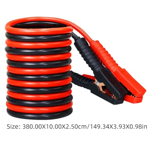 Ciieeo Heavy Duty 1000a Pure Copper Car Jumper Cables with Fully Covered Clamps 3.8m Booster Wire for Emergency Vehicle Battery Power Supply