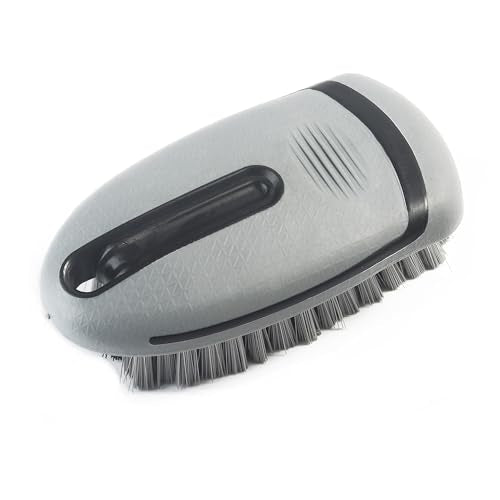 Carpet and Upholstery Cleaning Brush,Carpet Scrubber Stiff Bristle Detailing Scrub Brushes,Interior Leather Brush for Car and Home (Gray) - color: Gray