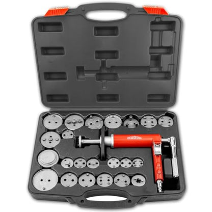 Pneumatic Brake Caliper Compression Tool Kit, Air Operated Disc Brake Piston Wind Back Rewind Tool Set for Automotive Maintenance and Repair