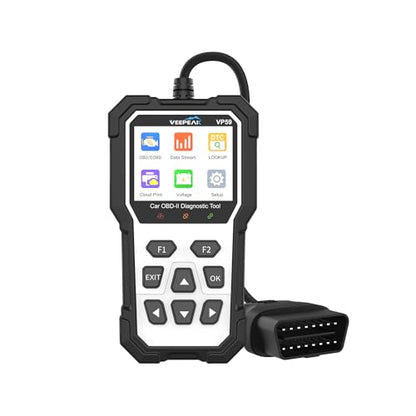 Veepeak Car OBD2 Scanner Diagnostic Tool, Check Engine Light Code Reader | Read & clear engine codes with 40,000+ DTC definitions, live data, 12V battery voltage, phone report print & carrying case
