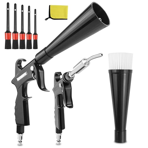 HANDY High Pressure Car Interior Cleaning Gun Interior Dryer Hair Dryer Car Detail Gun Fast Drying Blows Away Dust and Dirt Using Air | Car Detailing Tools for Quickly Blowing Out Debris and Dust Air-Powered - color: Bearing Type