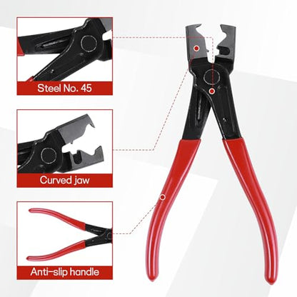 Car CV Boot Clamp Pliers, 6.9 Inch Steel Automotive Hose Clamp Pliers, Heavy Duty Clamps Removal Tool for Clic-R Type, Fuel Line, CV Boot Clip, Universal Car Accessories Repair Tools