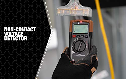 Southwire Auto Range Multimeter 10041N - Multi-Function Digital Multimeter with Backlit Display - Durable Double-Molded Housing - 12 Test Functions
