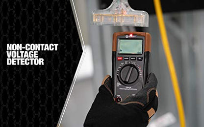 Southwire Auto Range Multimeter 10041N - Multi-Function Digital Multimeter with Backlit Display - Durable Double-Molded Housing - 12 Test Functions