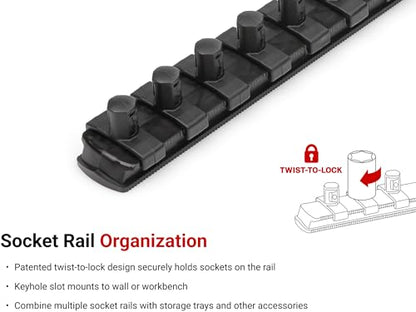 TEKTON 3/8 Inch Drive 6-Point Socket Set, 15-Piece | SHD91113 - size: 15-Piece (1/4-1 in.), style: Deep