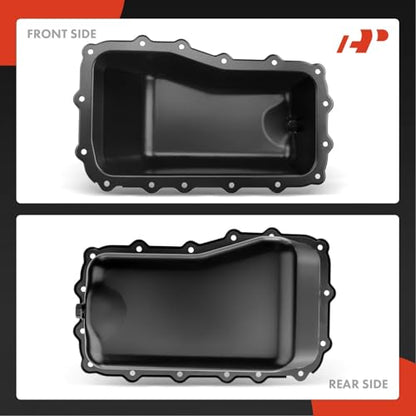 A-Premium Engine Oil Pan Sump with Drain Plug Compatible with Jeep Wrangler 2007 2008 2009 2010 2011, V6 3.8L, Replaces 4666153AC