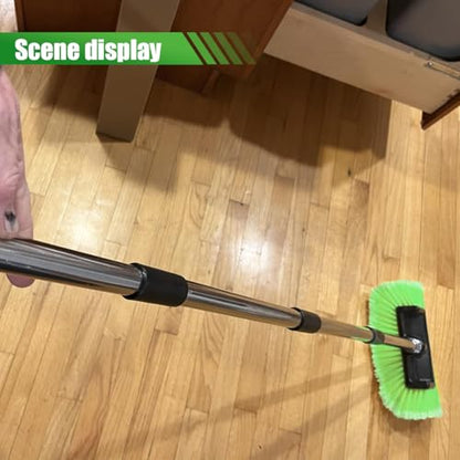 ZIMISI 59" Car Wash Brush with Long Handle, No Scratch Soft Bristle Cleaning Brush, Extendable Windshield Cleaner Tool, Car Cleaning Kit for Boat, RV, Truck, House Siding, Solar Panel (Green) - color: Green