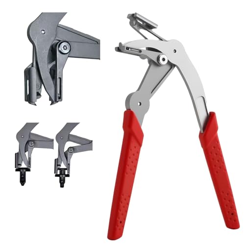 Car Clip Pliers,2026 Upgraded Trim & Door Panel Removal Tool,Damage-Free Fastener Remover for Auto Bumpers,Fender,Trim,Door Panels,Dashboard and Rivets Universal for All Vehicles (Red)