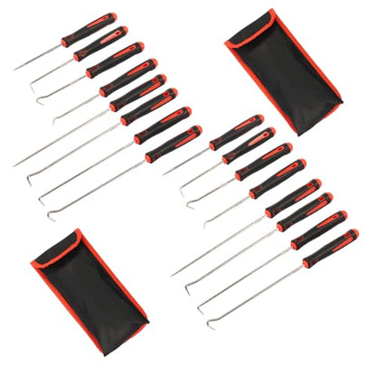 16Pcs Pick and Hook Set, Precision Oil Seal Pick Tool, Easy Removal Automotive Oil Seal Hook, Long Short Reach Seal Puller for Car Lock Keys Remove Hoses and Gaskets