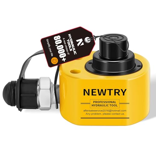NEWTRY Hydraulic Ram Jack 20T Hydraulic Cylinder Low Profile Ram Jack Multi-Section 1.2” Stroke Lifting Cylinder Mini, Portable for Machinery, Bridge, Construction - size: 20T