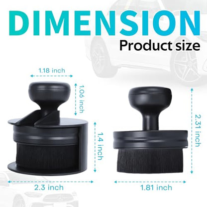 IPELY Tire Shine Brush, Tire Dressing Brush with Storage Base, High Density Bristles Tire Shine Applicator Brush for Auto Detailing