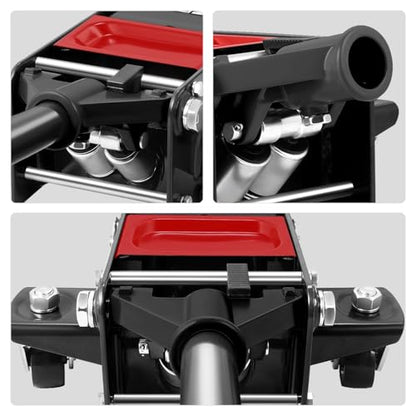 DNA Motoring Floor Jack 3 Ton (6000 lbs) Capacity, Fast Lift Service Jack Low Profile Steel Heavy Duty Hydraulic Car Jack, Lifting Range 3"-20", Black, TOOLS-00475-BK - color: Black, style: 3 ton