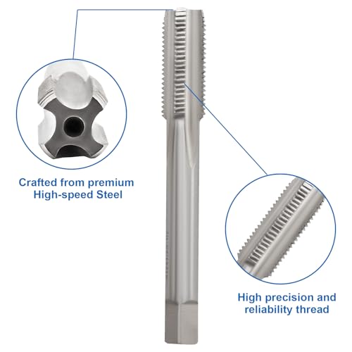 Waziaqoc M12 x 1.25mm Tap and Die Set | Metric, High-Speed Steel, Thread Tap and Die, Various Metals, Right Hand - size: M12 x 1.25mm