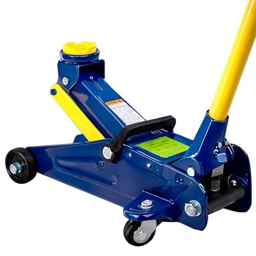 Low Profile Floor Jack 2 Ton, Heavy Duty Steel Single Pump Hydraulic Car Jack with Quick Lift, Lifting Range 5.1"-13", 4000LBS Capacity for Cars Tire Change