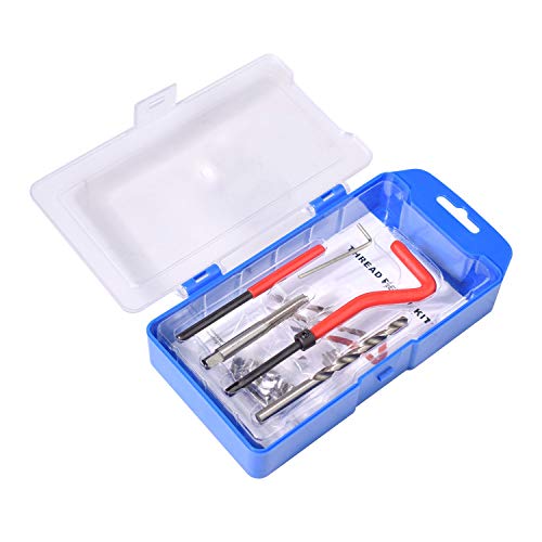 M6 X 1.0 Thread Repair Kit, Metric Helicoil Kit with HSS Drill Bit, 20PC Wire Thread Inserts - size: M6 x 1.0mm