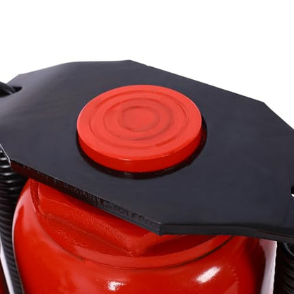 Pneumatic Air Hydraulic Bottle Jack, 32 Ton/64,000 LBS All Welded Bottle Jack, 10.4-16.3 inch Lifting Range, with Manual Hand Pump & Handle,Heavy Duty Auto Truck Travel Trailer Repair Lift - color: Red, size: 32Ton
