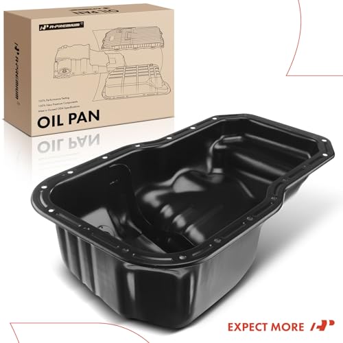 A-Premium Engine Oil Pan Sump with Drain Plug Compatible with Toyota Camry 1992-2001, Solara 1999-2001, 2.2L