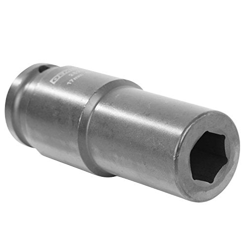 OEMTOOLS 25275 17mm Crank Bolt Socket, Heavy Duty Harmonic Balancer Socket For Stubborn Bolts, 17mm Impact Socket 1/2 Drive Crank Bolt Removal Tool - style: 17 millimeter