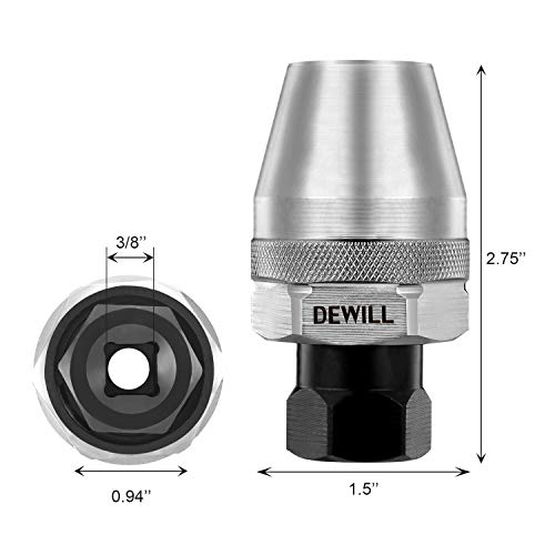 Stud Extractor, 1/4 to 1/2 Inch Broken Bolt Removal Tool | 3Jaw, 3/8 Drive, CR-MO Steel, Compact for Tight Engine Spaces, Quickly Remove Broken, Rusted & Corroded Bolts and Studs
