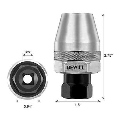 Stud Extractor, 1/4 to 1/2 Inch Broken Bolt Removal Tool | 3Jaw, 3/8 Drive, CR-MO Steel, Compact for Tight Engine Spaces, Quickly Remove Broken, Rusted & Corroded Bolts and Studs