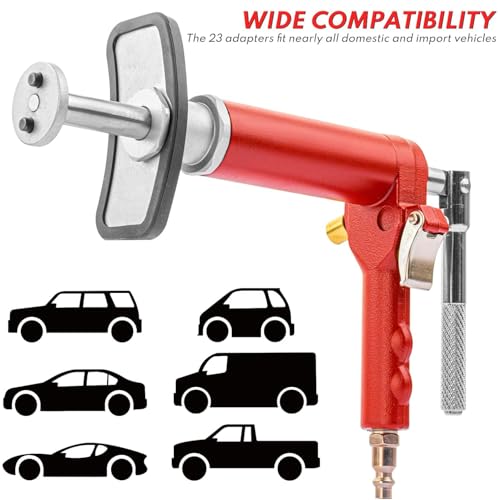 24PCS Pneumatic Brake Caliper Piston Wind Back Compression Spreading Tool Kit for Brake Pad Replacement, Heavy Duty Brake Piston Caliper Compression Tool Set with 22 Adapters Fits Most Vehicles - size: 24PCS Pneumatic Brake Caliper Compression Tool