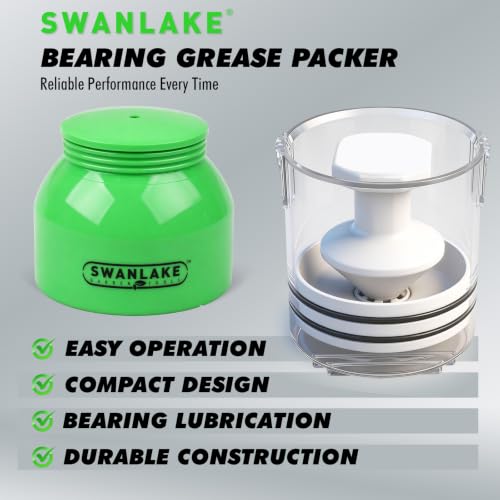 SWANLAKE GARDEN TOOLS Premium Bearing Packer Kit, Portable Handy Wheel Bearing Packer Tool, Effortlessly Flushes Old Grease and Repacks Wheel Bearings