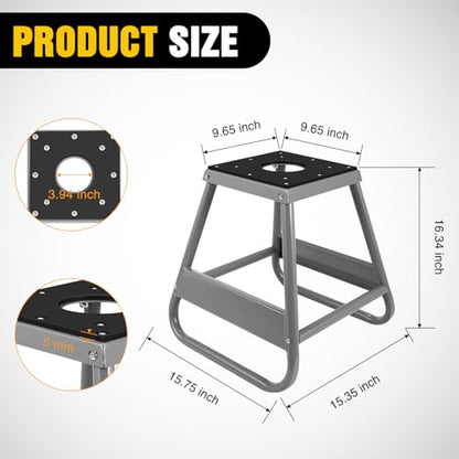 Nilight Universal Dirtbike Pit Stand Non-Slip Rubber Top 1000LBS Capacity | Off-Road Steel Heavy Duty Moto Removable Maintenance Motocross Stand Hoist Lift Jack Silver - color: Dirtbike Pit Stand