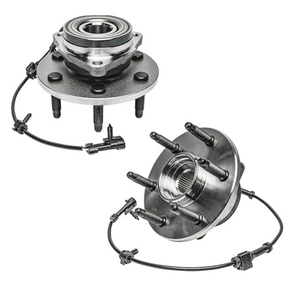 Detroit Axle - 4WD 2 Front Wheel Bearing Hubs for 1999-2006 Chevrolet Silverado 1500 GMC Sierra 1500 Avalanche Yukon XL Suburban 1500 Tahoe Cadillac Escalade EXT ESV, Wheel Hub and Bearings Assembly - style: 2W2800204/Pair