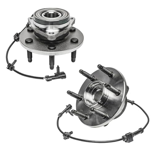 Detroit Axle - 4WD 2 Front Wheel Bearing Hubs for 1999-2006 Chevrolet Silverado 1500 GMC Sierra 1500 Avalanche Yukon XL Suburban 1500 Tahoe Cadillac Escalade EXT ESV, Wheel Hub and Bearings Assembly - style: 2W2800204/Pair
