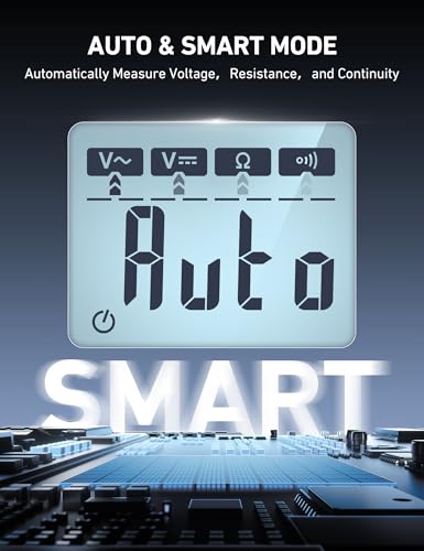 AstroAI Multimeter Tester 4000 Counts, Smart Measuring Mode, Auto-Ranging Digital Volt Meter, Fast Accurately Measures AC/DC Voltage, Resistance, Continuity, Supports a Non-Contact Voltage Function - style: Smart Mode
