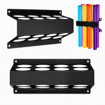 YQYHprom 8-Slot TIG Welding Rod Holder, Wall Mount Rod Storage Organizer for Workbench, Garage, Workshop & Tool Trailer, Heavy Duty Carbon Steel TIG Filler Rod Accessories