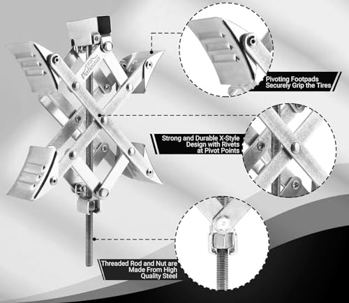 USA RV Wheel X-Chock Stabilizer for Dual Axle Trailers Heavy Duty - 2Pack