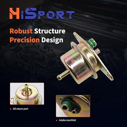 HiSport Fuel Injection Pressure Regulator - 2.7BAR, Replaces PR162T, F4SE9C968AA, F4SZ9C968A, F4TE9C968BA, F4TZ9C968B, F5AZ9C968AA, ZZM113280 - size: HSFPR162T