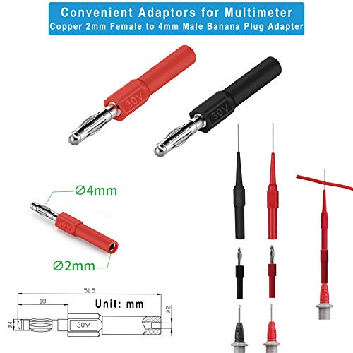 54-in-1 Multimeter Test Probe and Test Lead Kit for Electronic Specialties Automotive| Heavy Duty Puncture Probe Wire-Piercing Test Clips | Multi-Type Back Probe Set | Alligator Clips