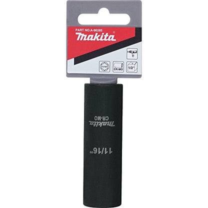 Makita A-96285 11/16" Deep Well Impact Socket with 1/2" Drive - size: 11/16"
