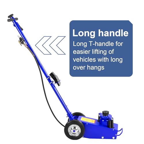 Air Hydraulic Floor Jack Blue, 22 Ton Capacity - color: Blue