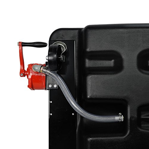 Stark USA 17 Gallon Low Profile Oil Drain Pan with Rotary Pump, Rolling Waste Oil Drain Tank on Casters, Heavy-Duty Portable Oil Recovery Container for Cars, Trucks, SUVs and Shop Equipment
